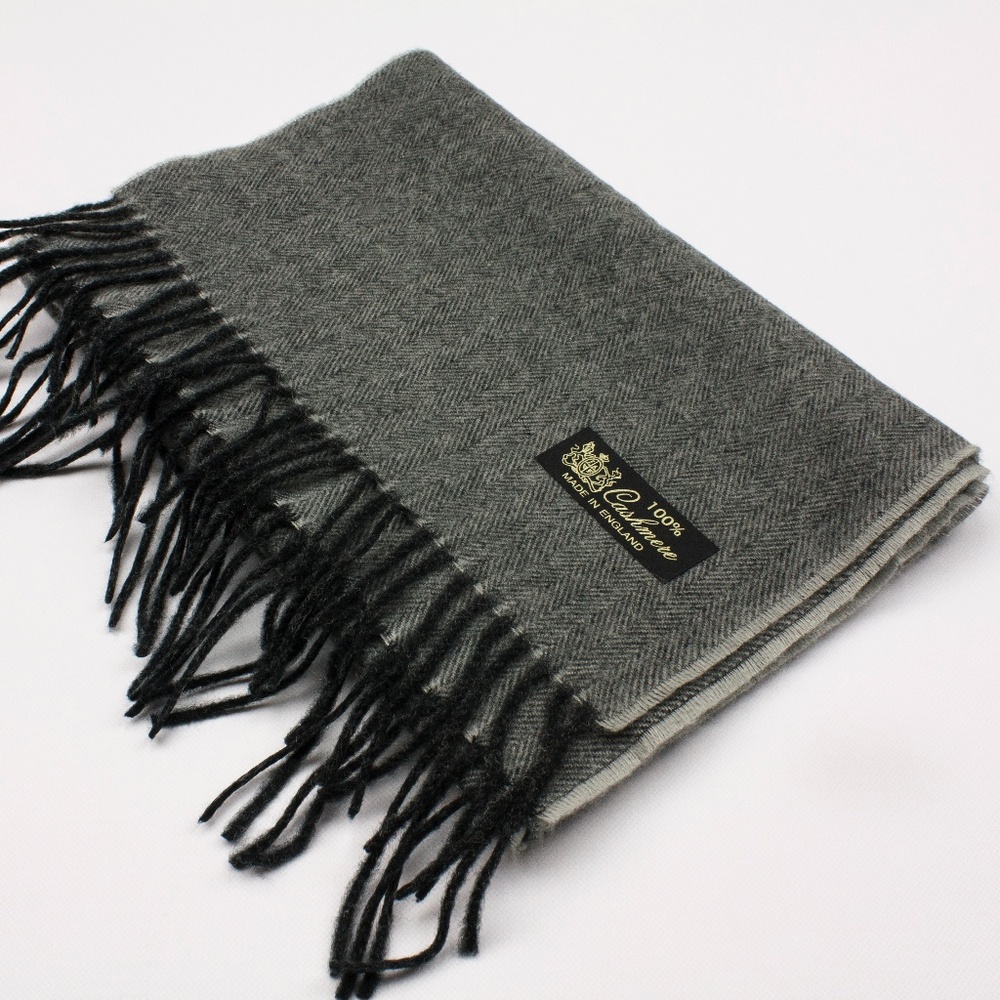 Shadow Gray Cashmere Scarf